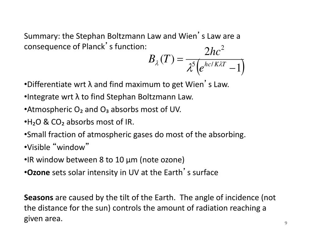 summary the stephan boltzmann law and wien