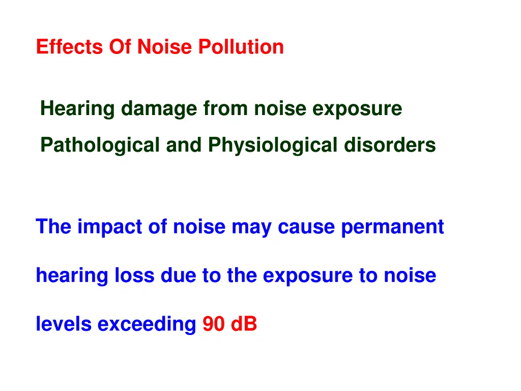 effects of noise pollution