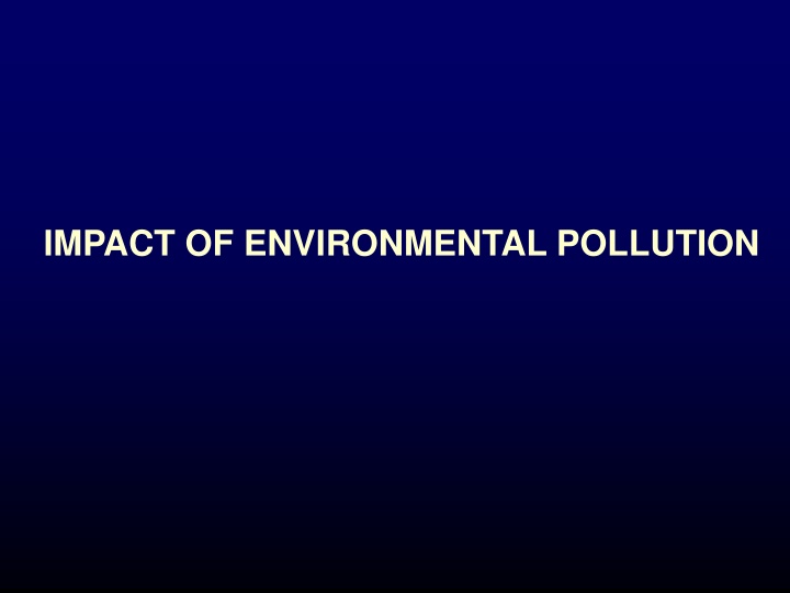 impact of environmental pollution