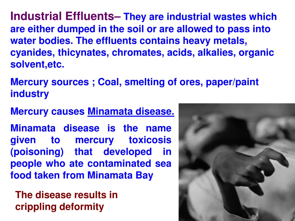 industrial effluents they are industrial wastes