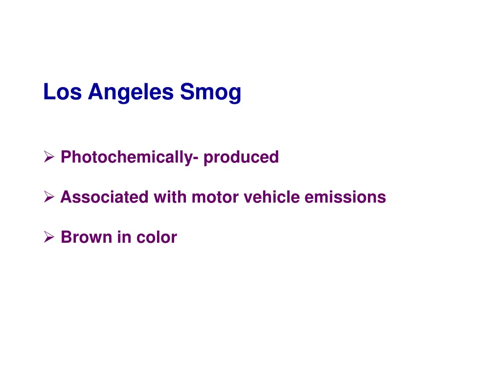 los angeles smog