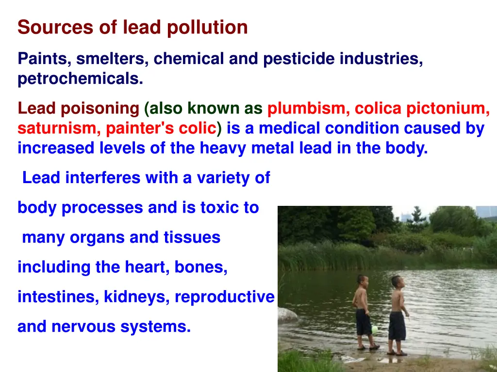 sources of lead pollution