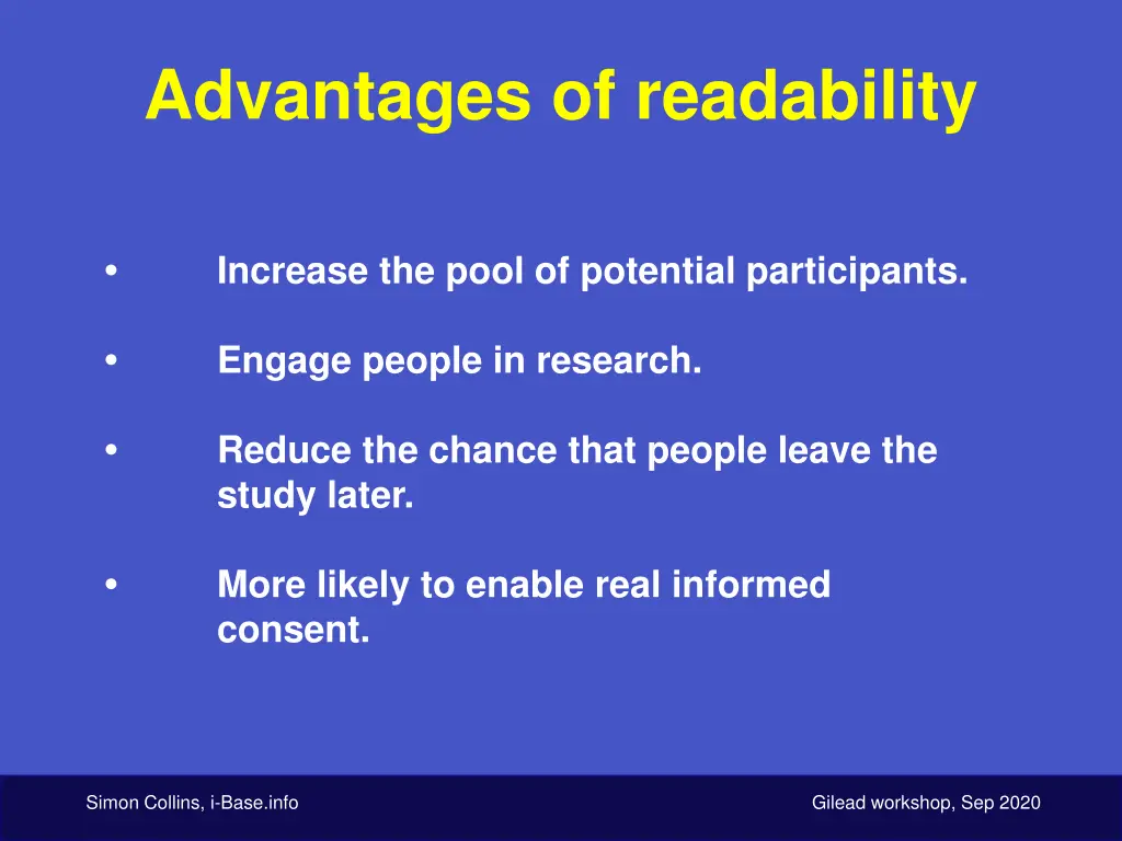 advantages of readability