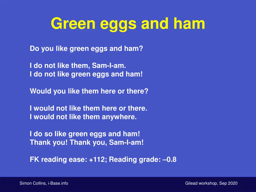 green eggs and ham