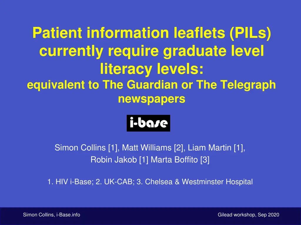 patient information leaflets pils currently