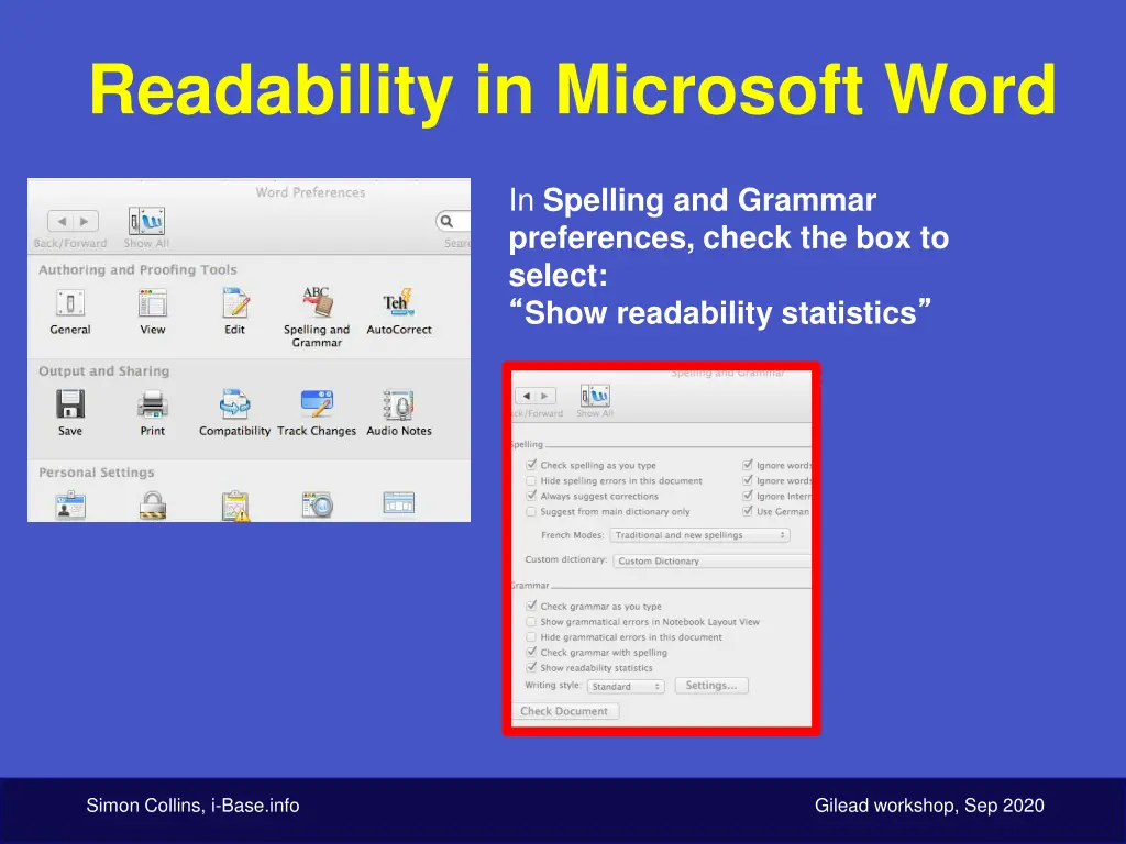 readability in microsoft word