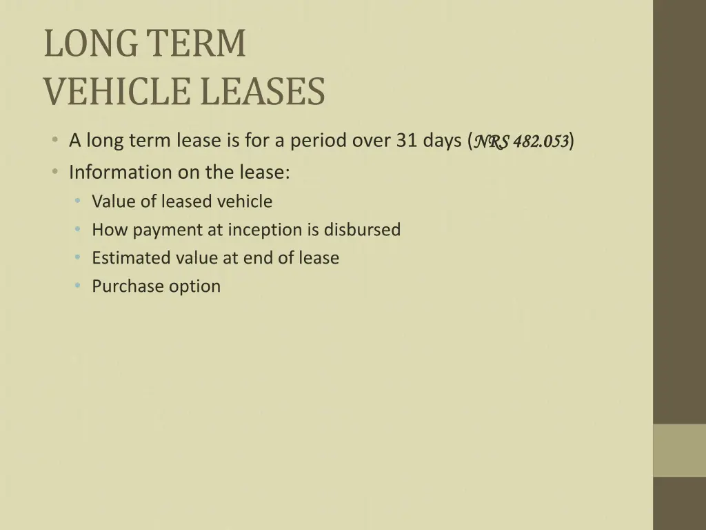 long term vehicle leases