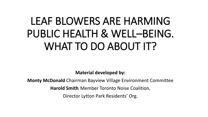 leaf blowers are harming leaf blowers are harming