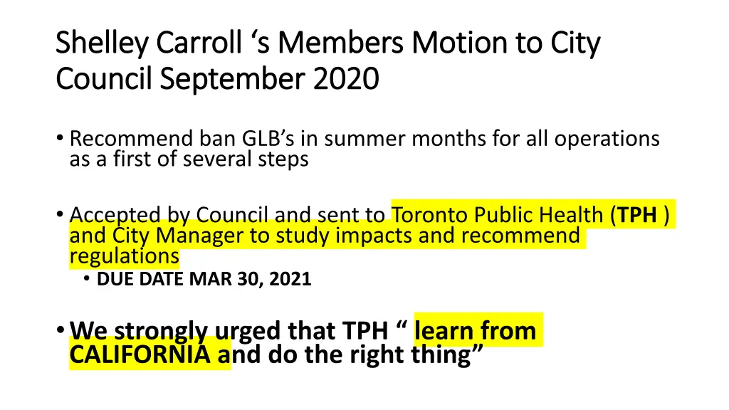 shelley carroll s members motion to city shelley