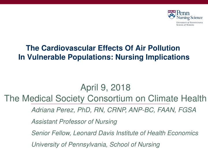 the cardiovascular effects of air pollution