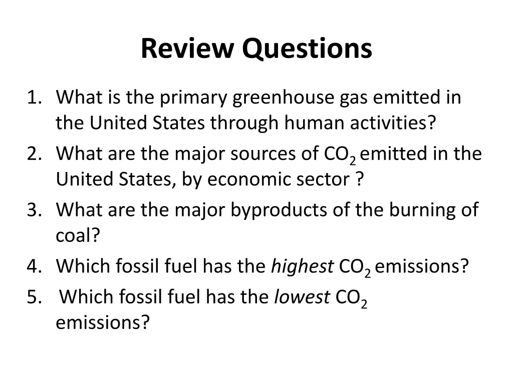 review questions