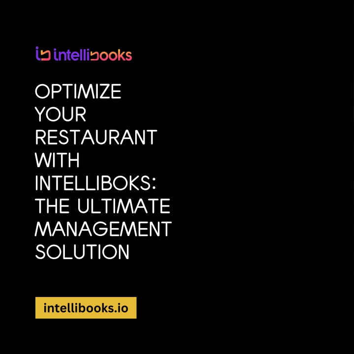 optimize your restaurant with intelliboks