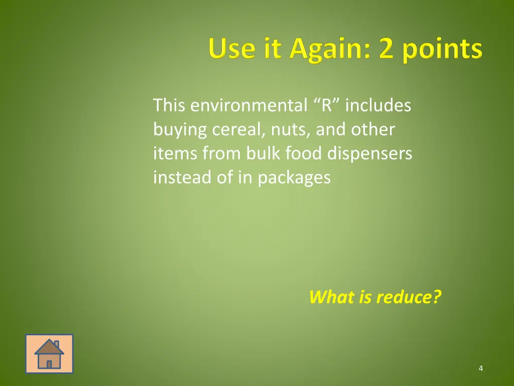 this environmental r includes buying cereal nuts