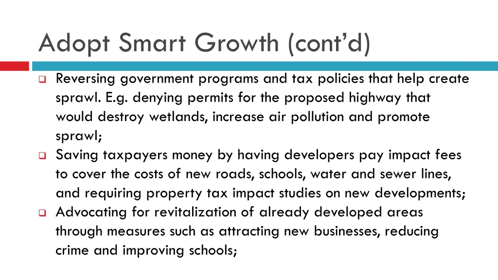 adopt smart growth cont d