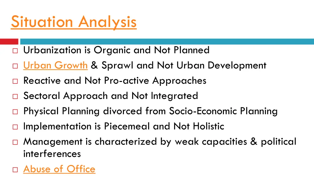 situation analysis