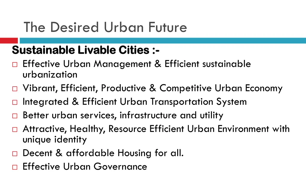 the desired urban future