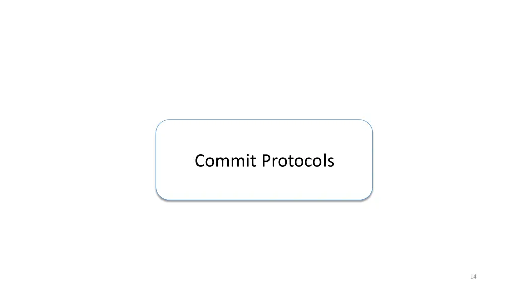 commit protocols