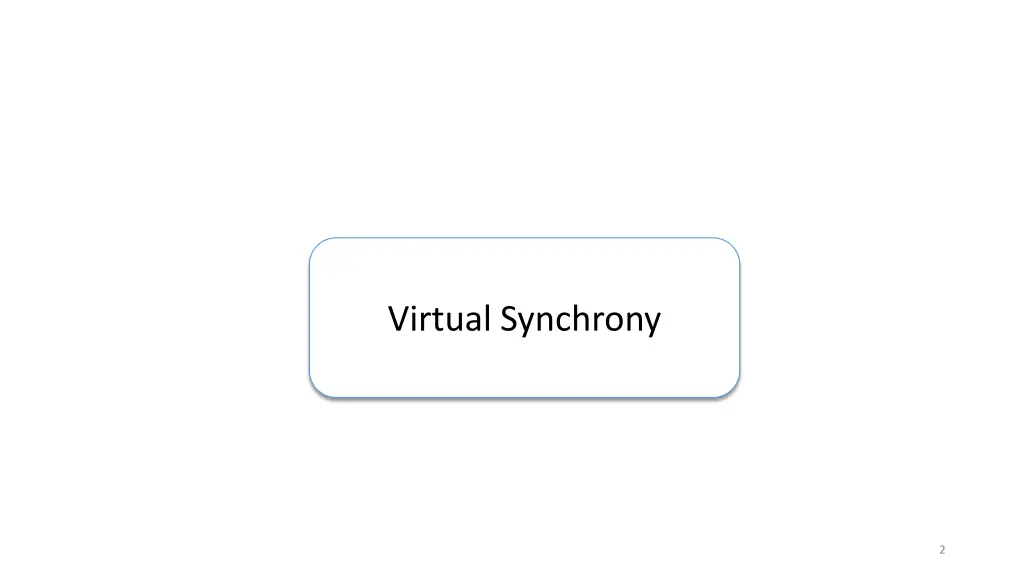 virtual synchrony