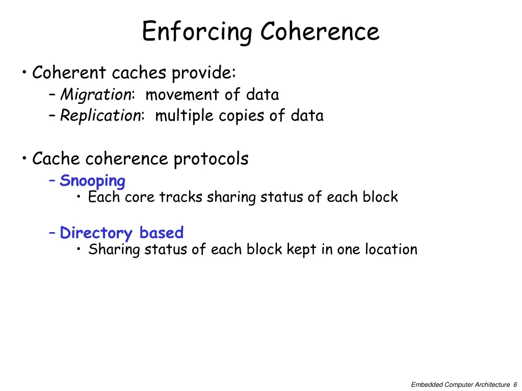 enforcing coherence