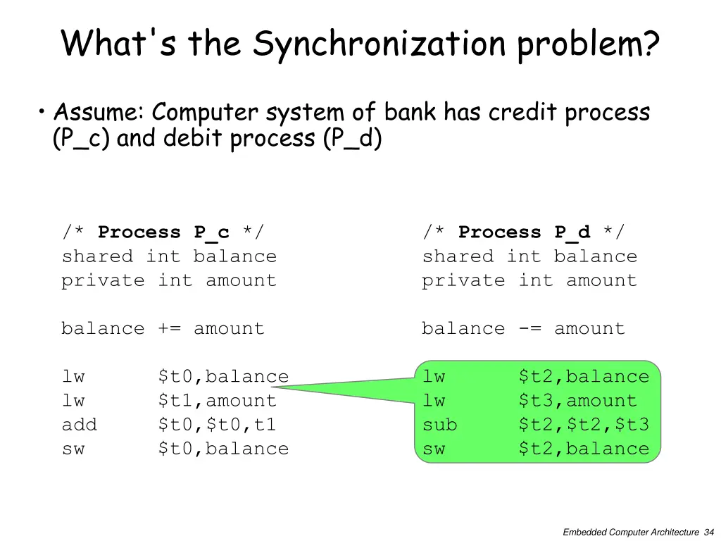 what s the synchronization problem