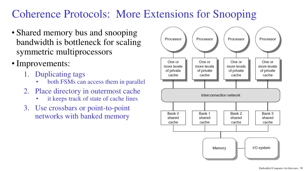 coherence protocols more extensions for snooping