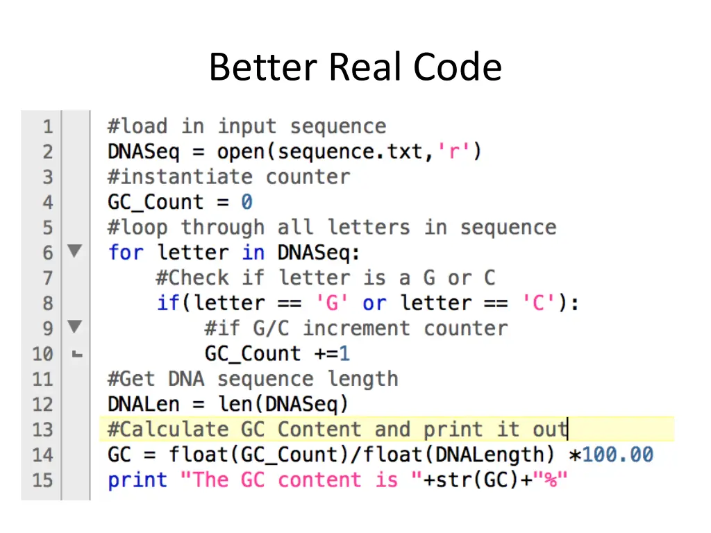 better real code