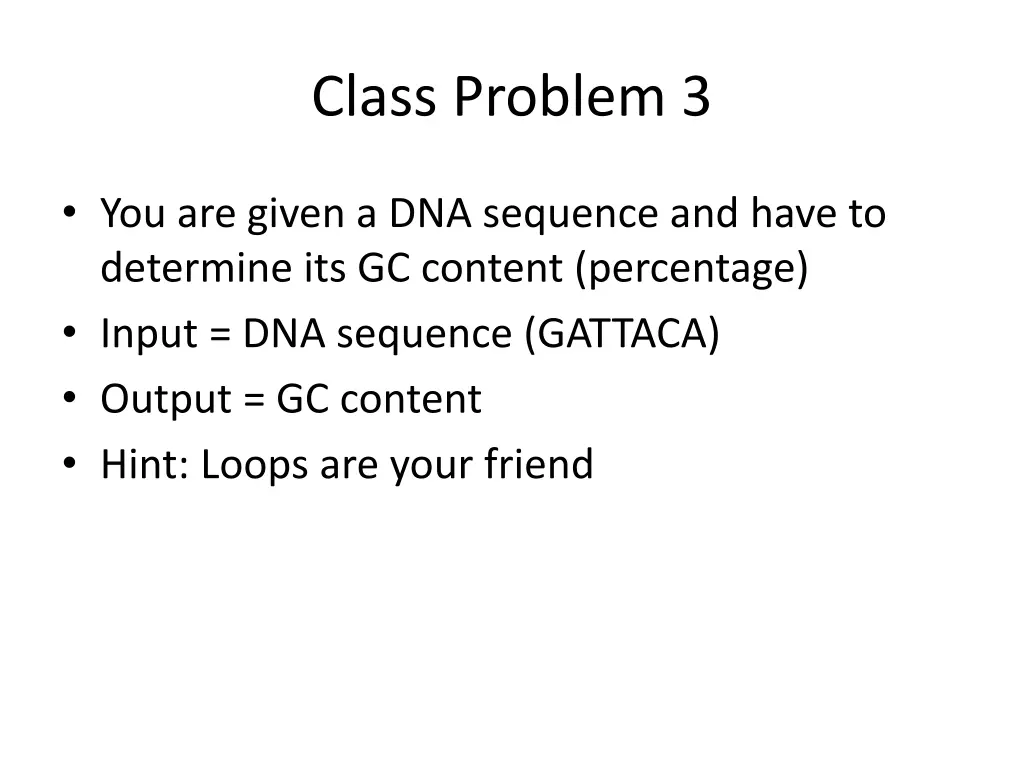 class problem 3