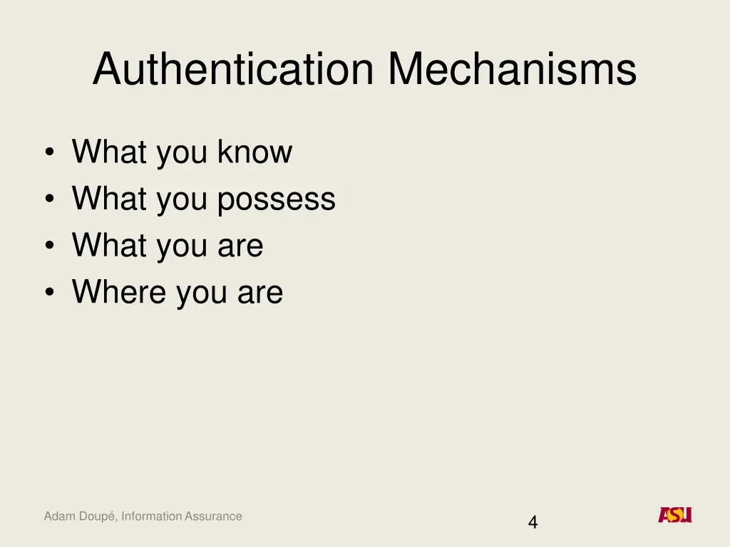 authentication mechanisms