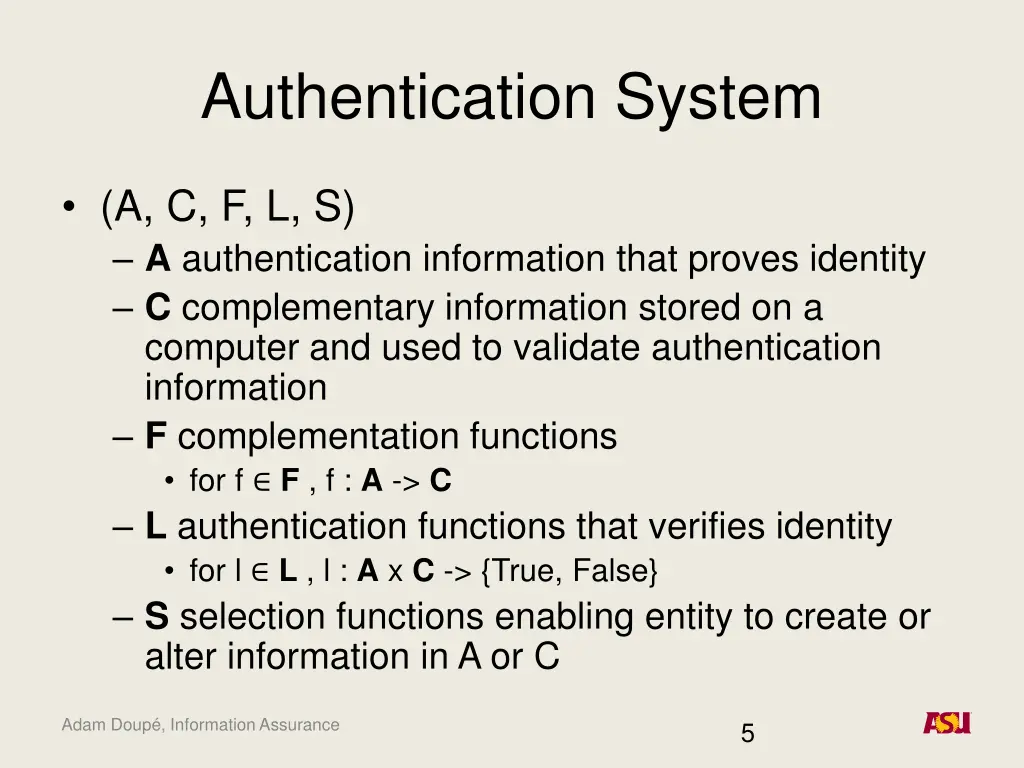 authentication system