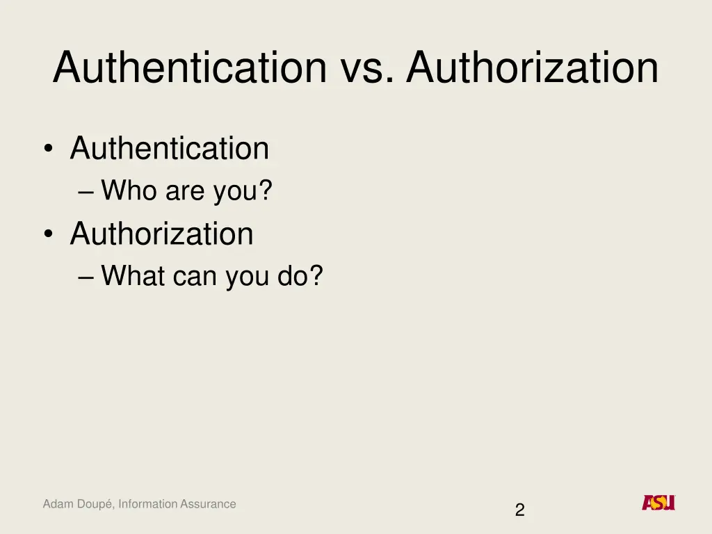 authentication vs authorization