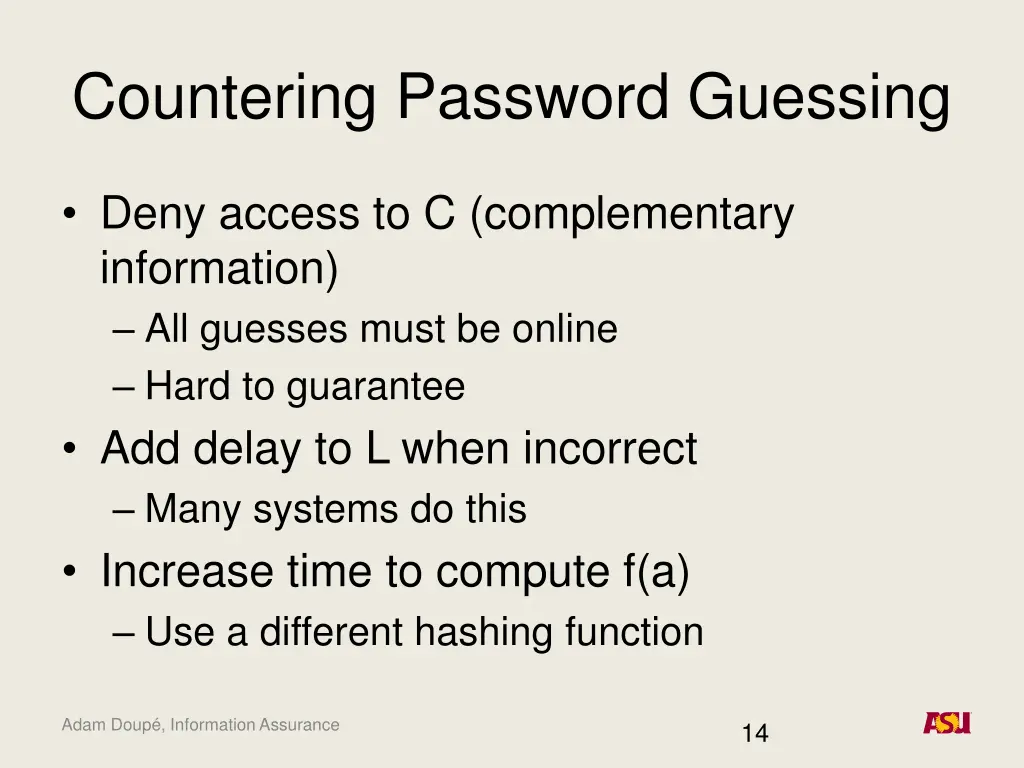 countering password guessing