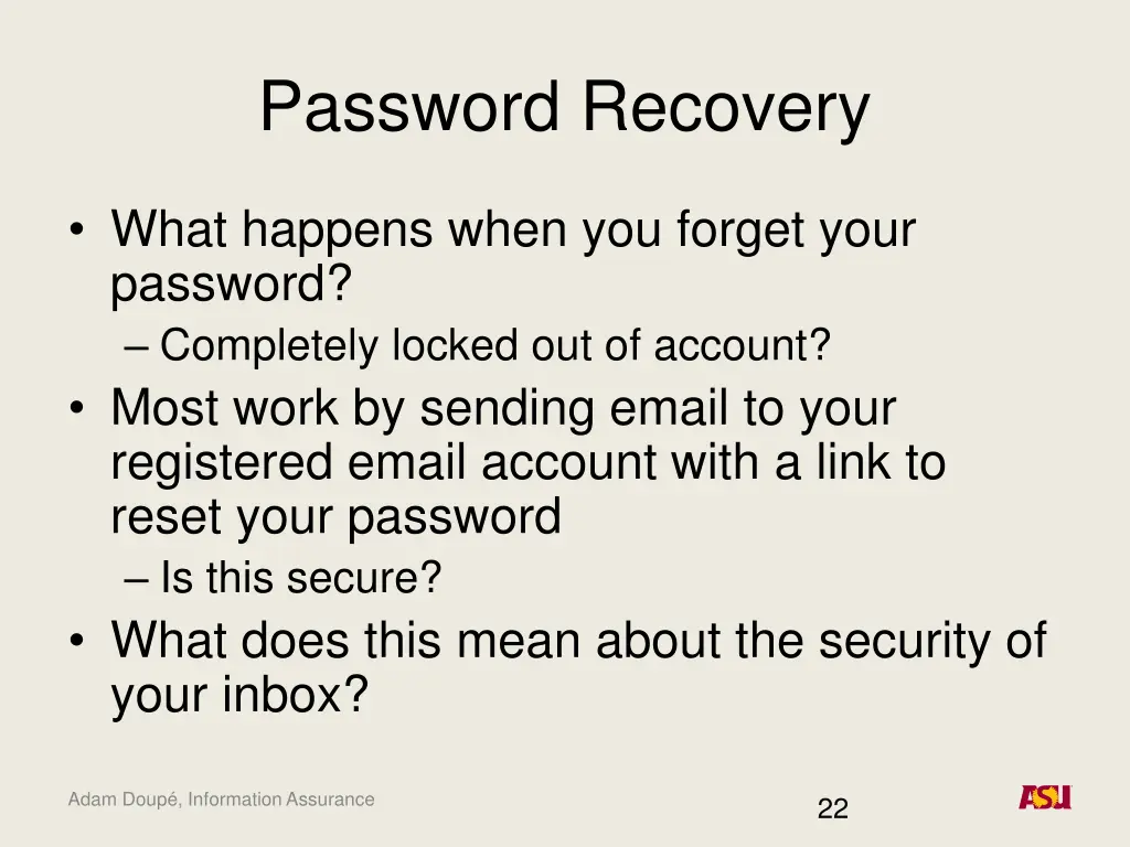 password recovery