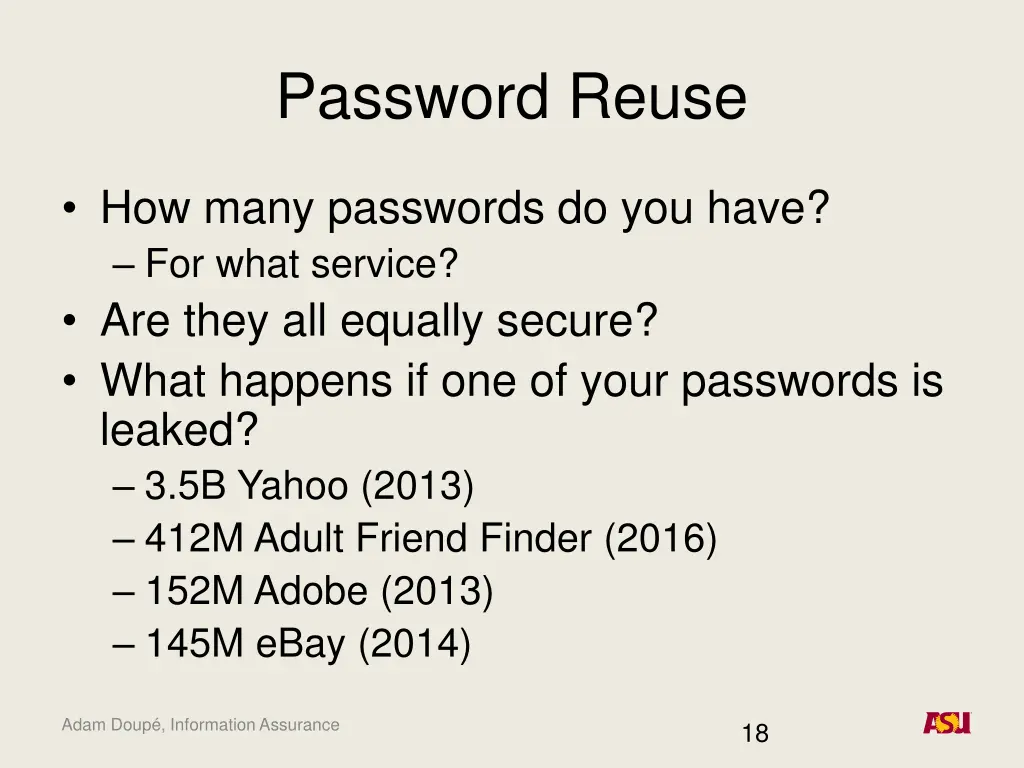 password reuse