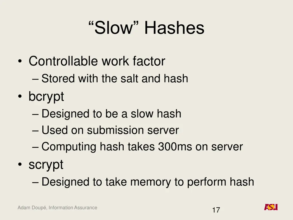 slow hashes