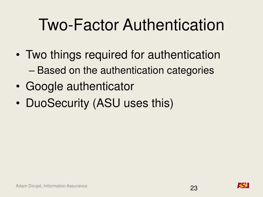 two factor authentication