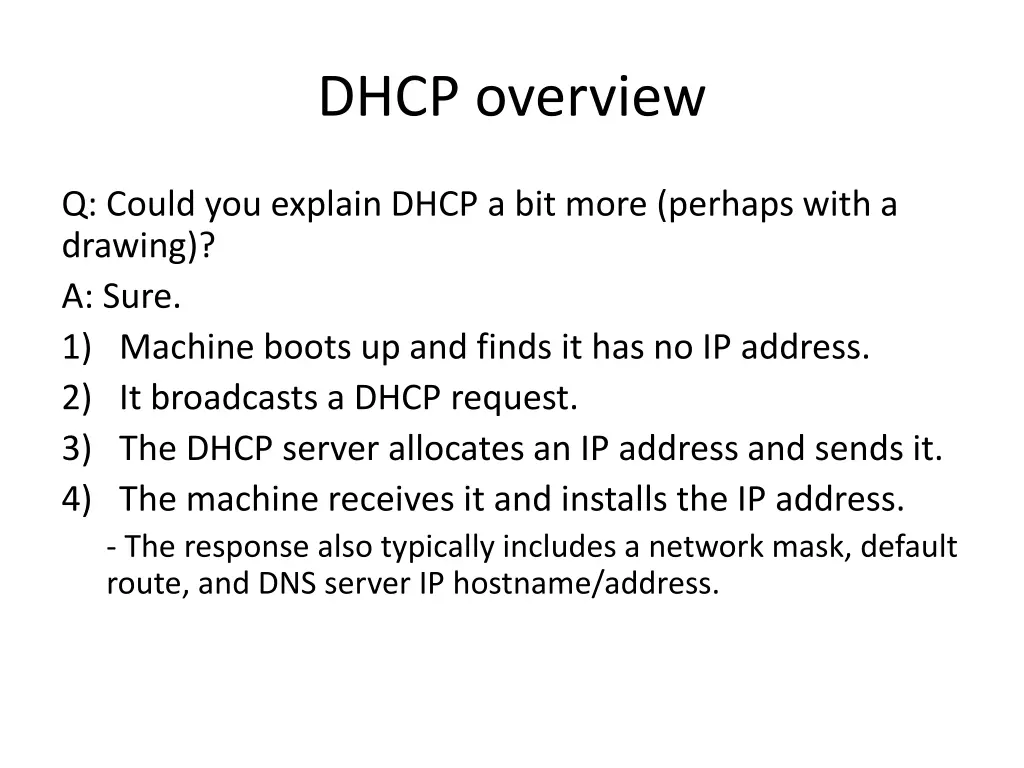 dhcp overview