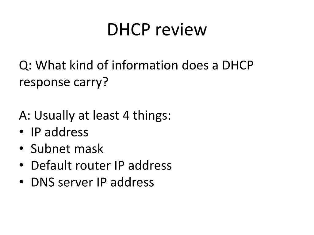 dhcp review