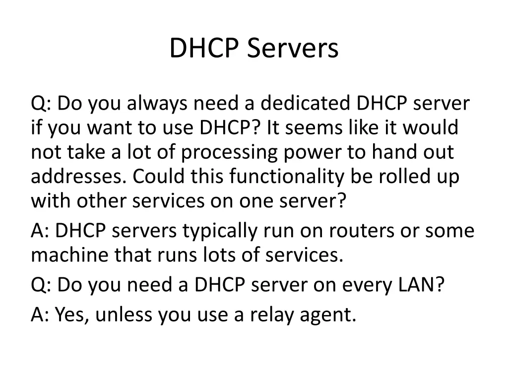 dhcp servers