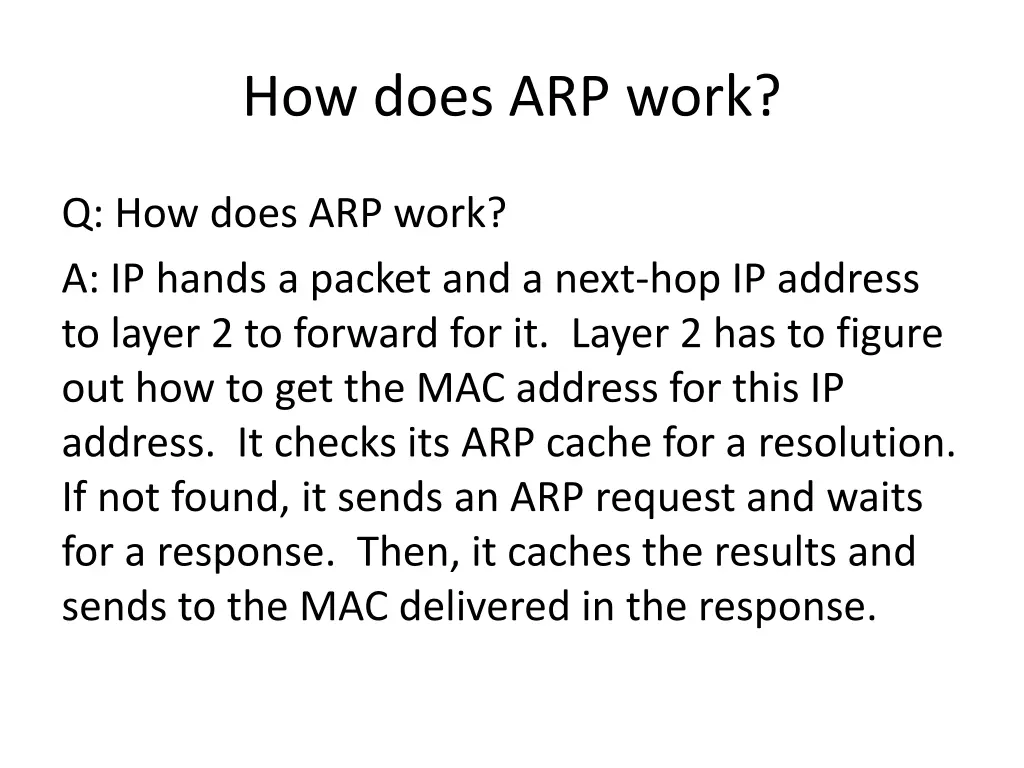 how does arp work