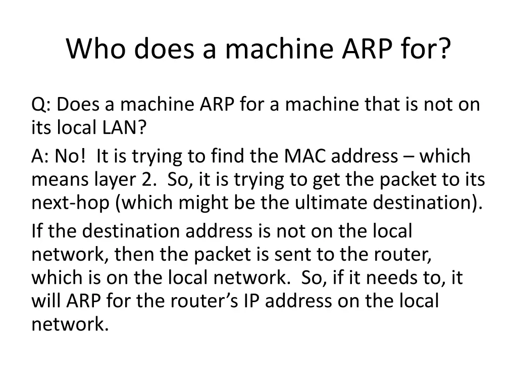 who does a machine arp for