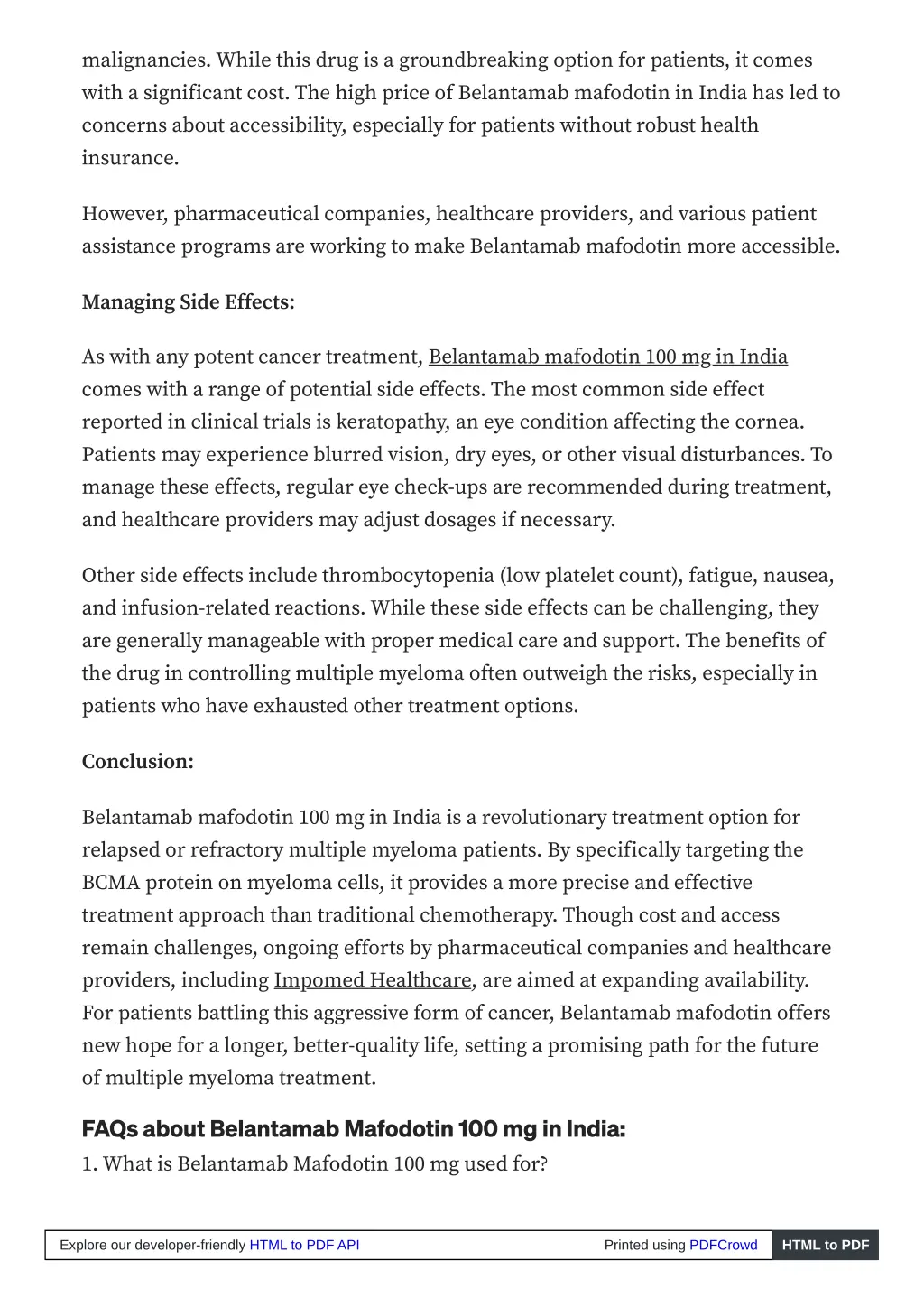 malignancies while this drug is a groundbreaking