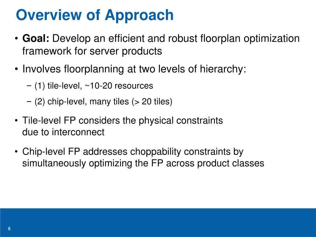 overview of approach