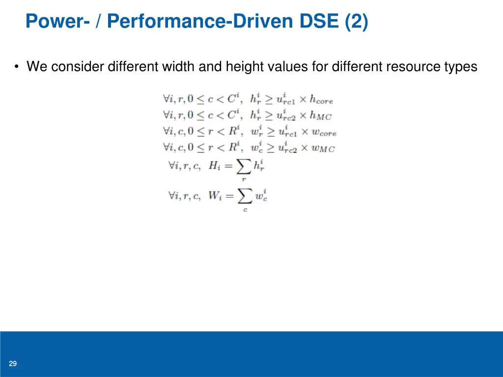 power performance driven dse 2