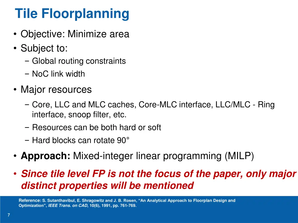 tile floorplanning