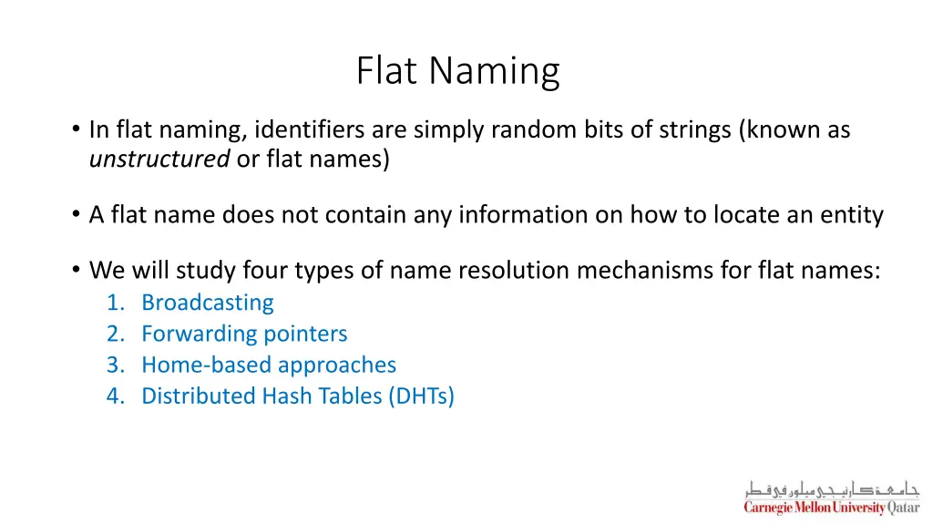 flat naming