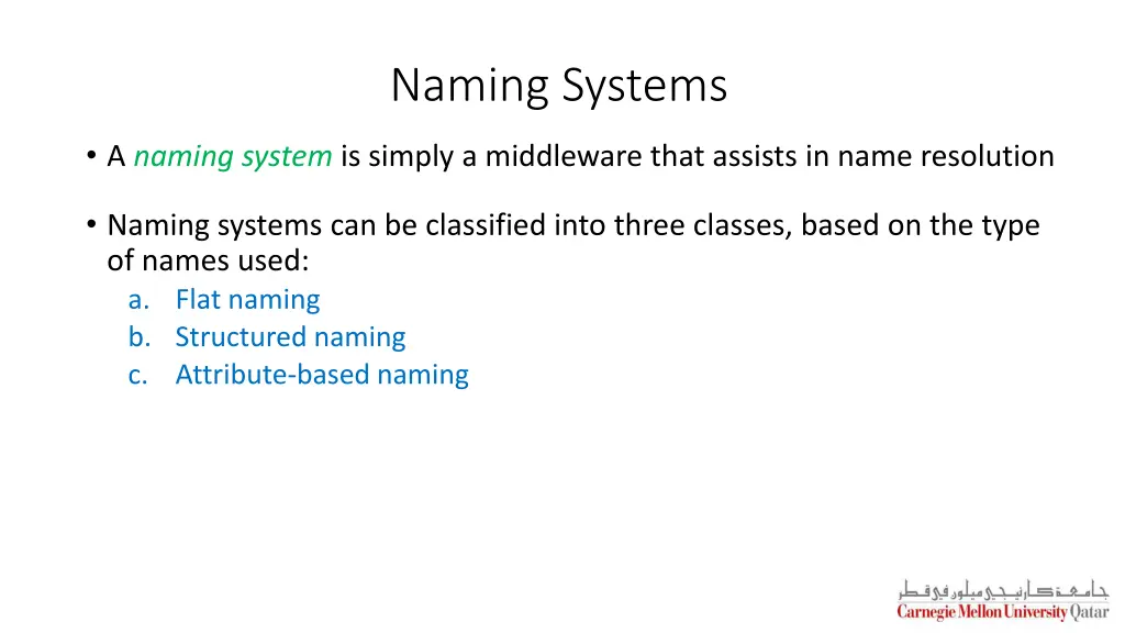 naming systems