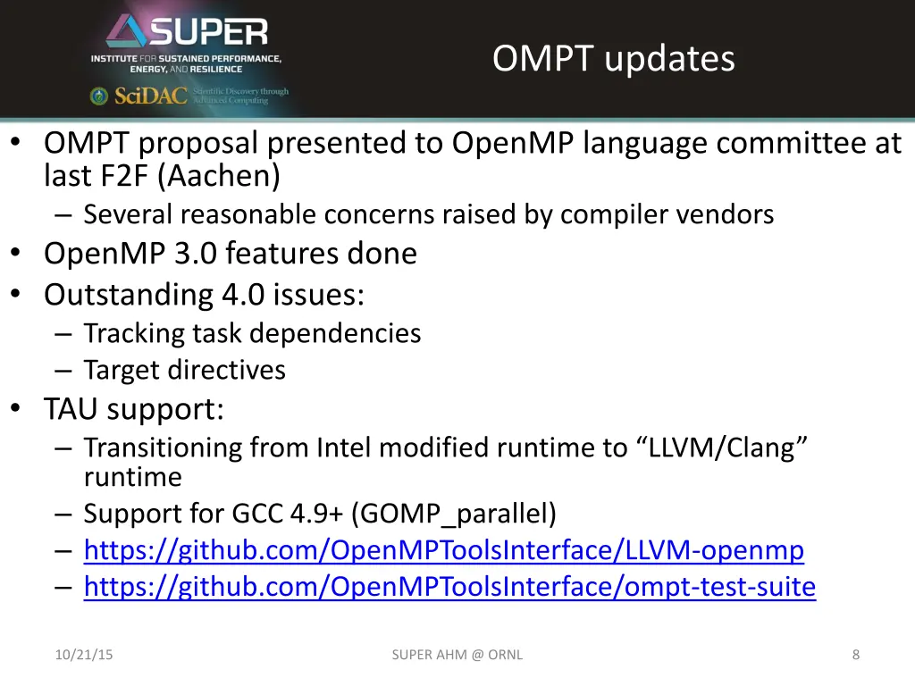 ompt updates