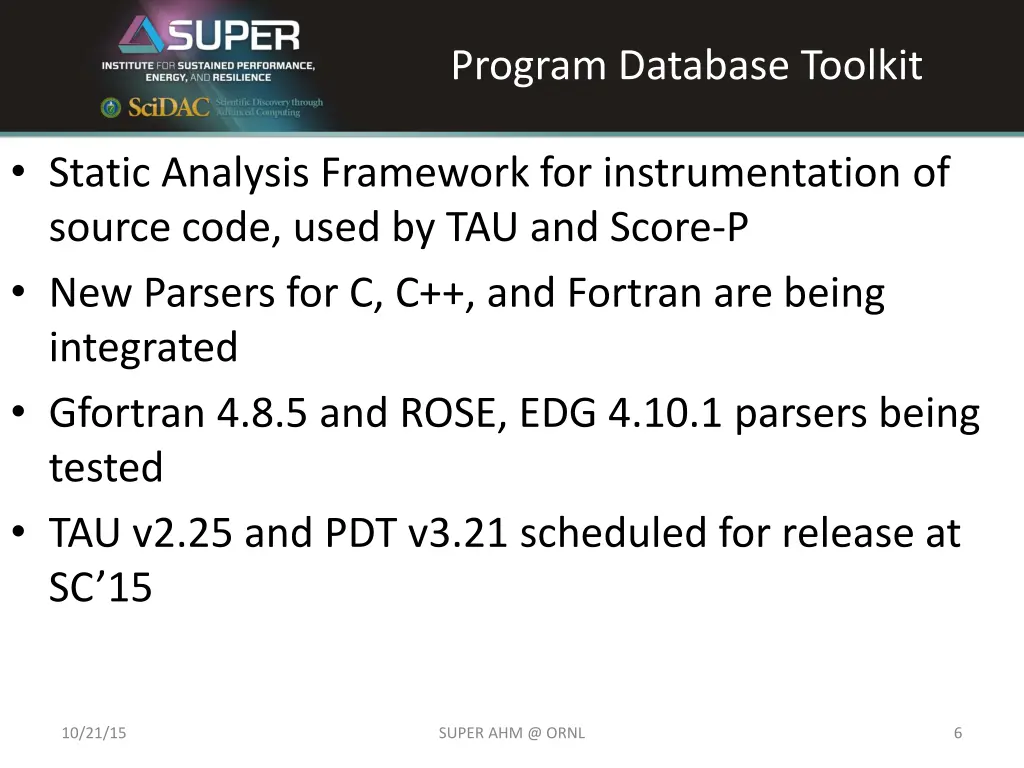 program database toolkit