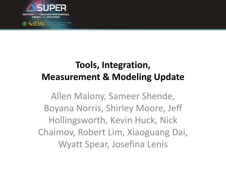 tools integration measurement modeling update