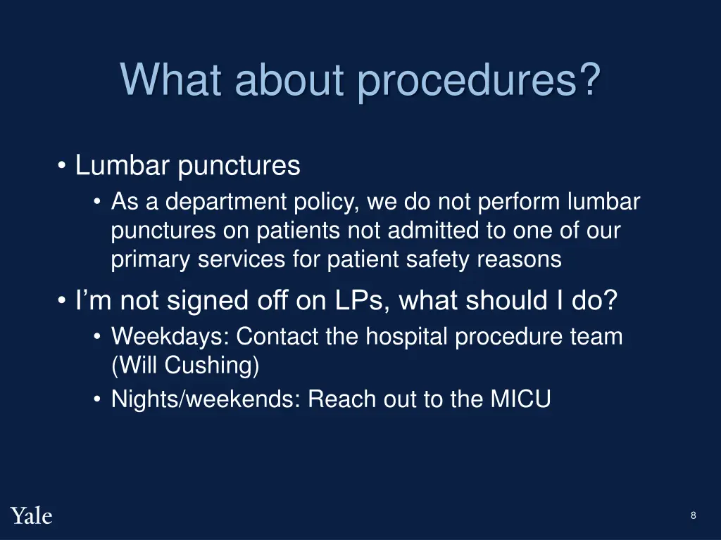 what about procedures 1